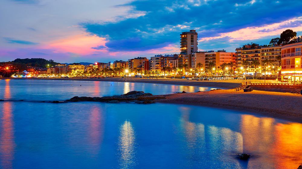 Lloret de Mar bei Nacht