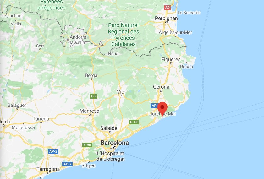 Wo ist Lloret de Mar auf der Karte 