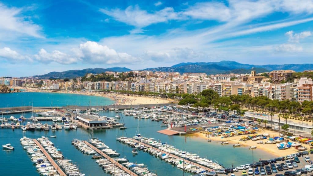 Strand und Yachthafen Blanes